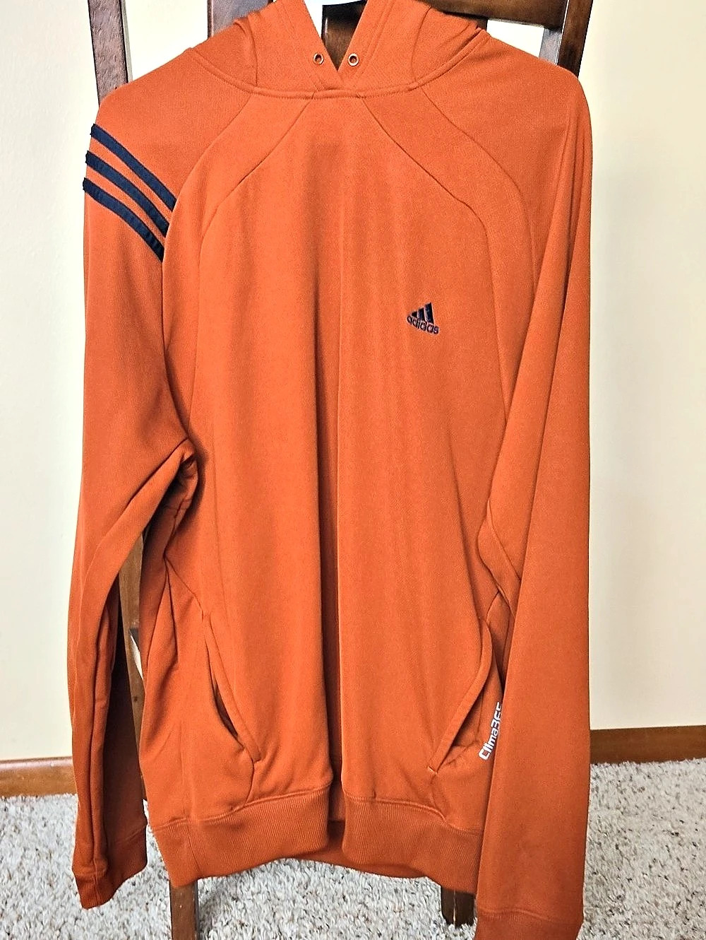 adidas Clima365 Hoodie Orange & Blue Large
